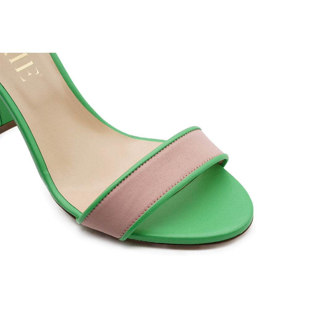 Minty Strappy Sandal Pink and Green