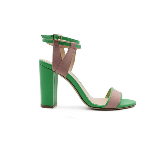 Minty Strappy Sandal Pink and Green
